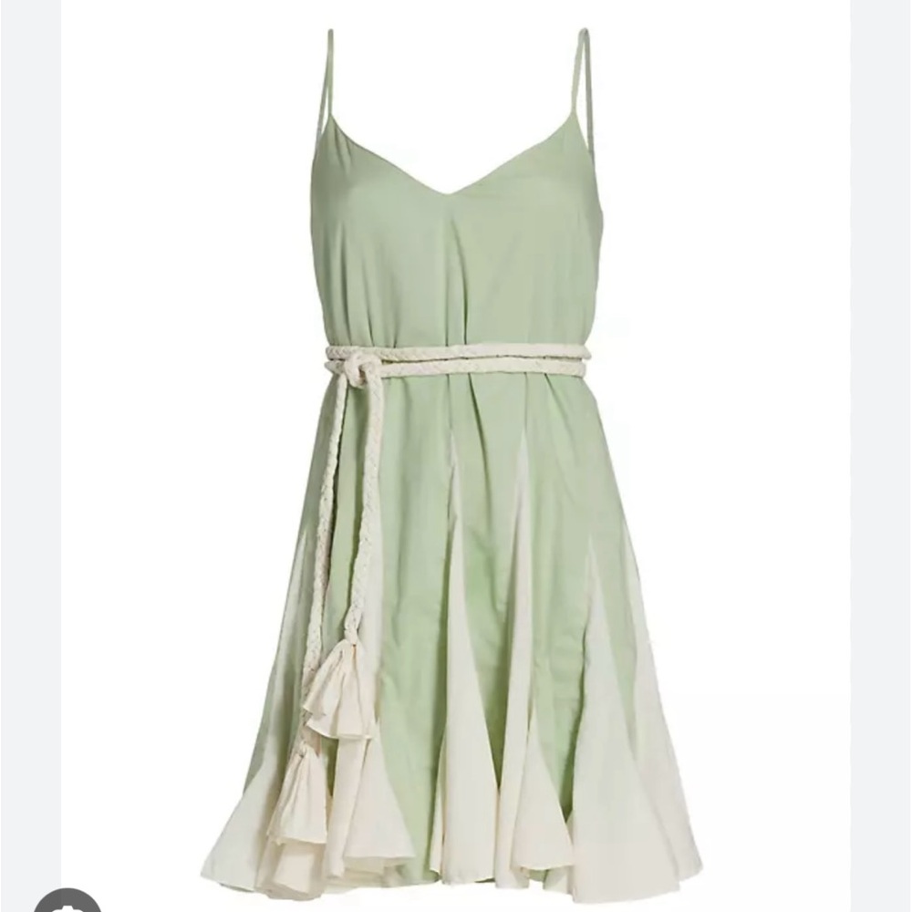 RHODE Casey Green Belt Dress Size S